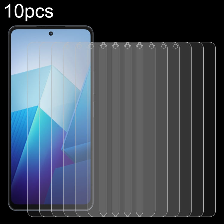 10pcs 0.26mm 9H 2.5D Tempered Glass Film, For Nokia C12 Pro (10 PCS), For Honor 70 Lite (10 PCS), For vivo iQOO Z7x (10 PCS)