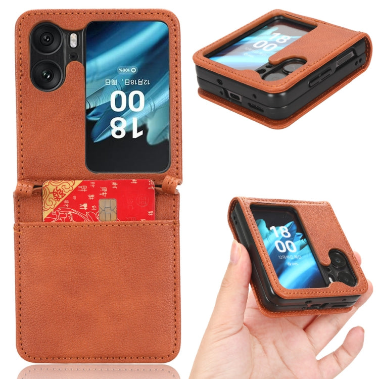 Lambskin Leather Phone Case, For OPPO Find N2 Flip, For OPPO Find N2