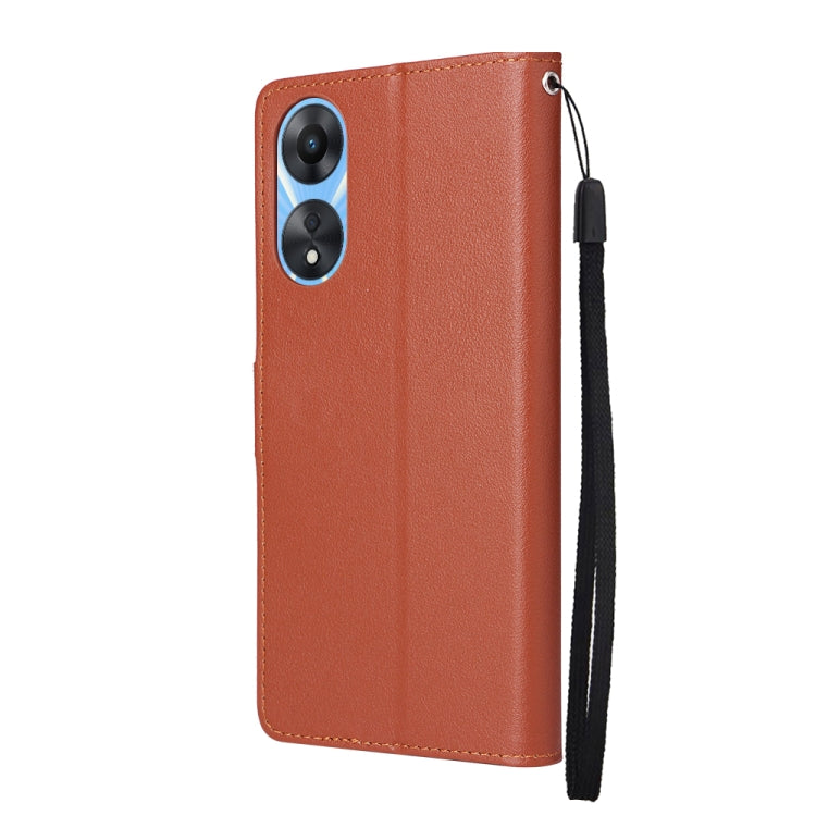 3 Card Slots Multifunctional Leather Phone Case, For OPPO A58 / A78