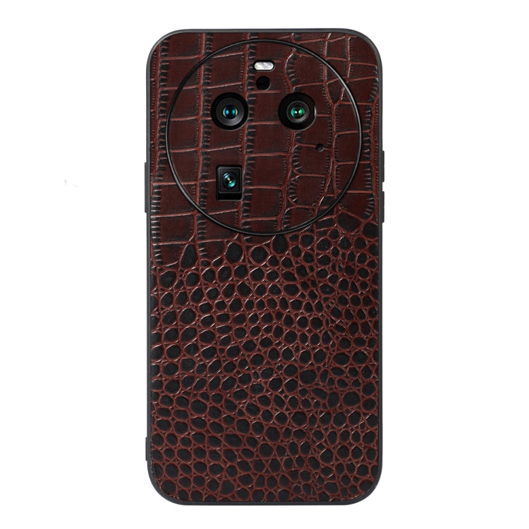 Crocodile Texture Genuine Leather Phone Case, For OPPO Find X6, For OPPO Find X6 Pro, For Sony Xperia 10 V