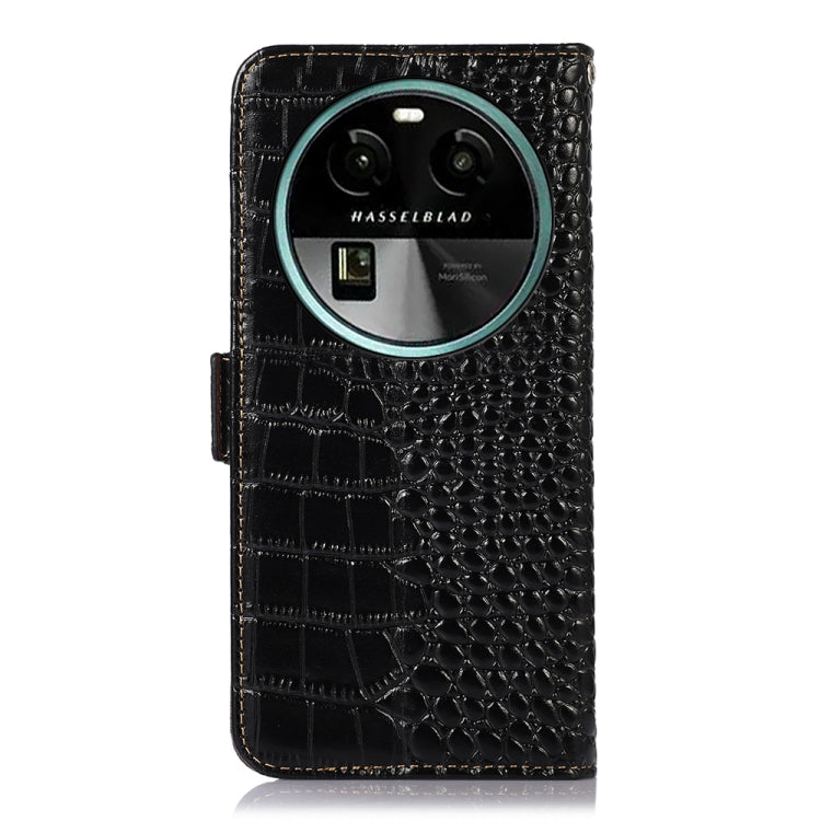 Crocodile Top Layer Cowhide Leather Phone Case, For OPPO Find X6, For OPPO Find X6 Pro, For Xiaomi Redmi Note 12 4G Global