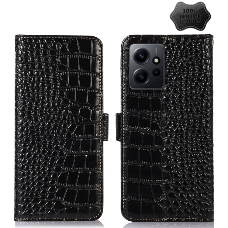 Crocodile Top Layer Cowhide Leather Phone Case, For OPPO Find X6, For OPPO Find X6 Pro, For Xiaomi Redmi Note 12 4G Global