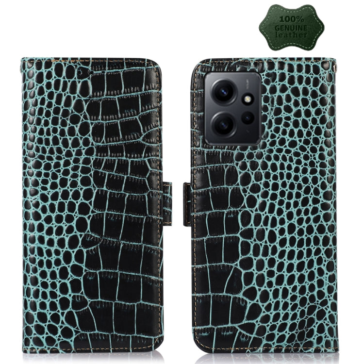 Crocodile Top Layer Cowhide Leather Phone Case, For OPPO Find X6, For OPPO Find X6 Pro, For Xiaomi Redmi Note 12 4G Global