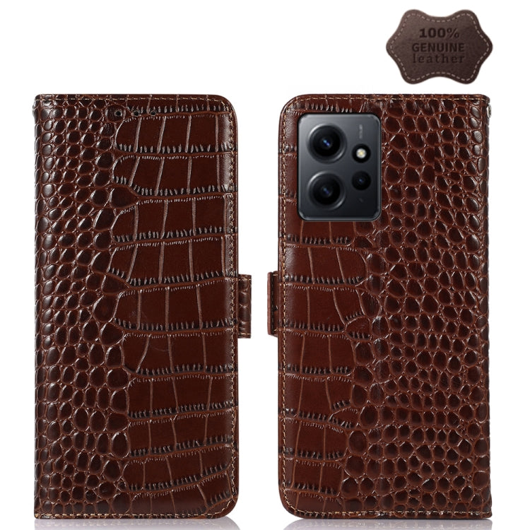 Crocodile Top Layer Cowhide Leather Phone Case, For OPPO Find X6, For OPPO Find X6 Pro, For Xiaomi Redmi Note 12 4G Global