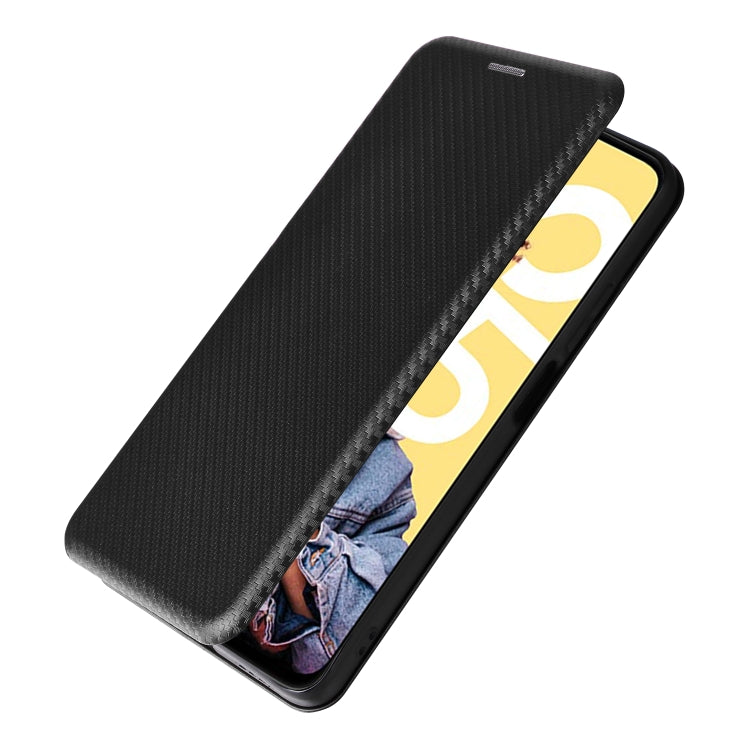 Carbon Fiber Texture Flip Leather Phone Case, For Realme C55, For OnePlus Ace 2V