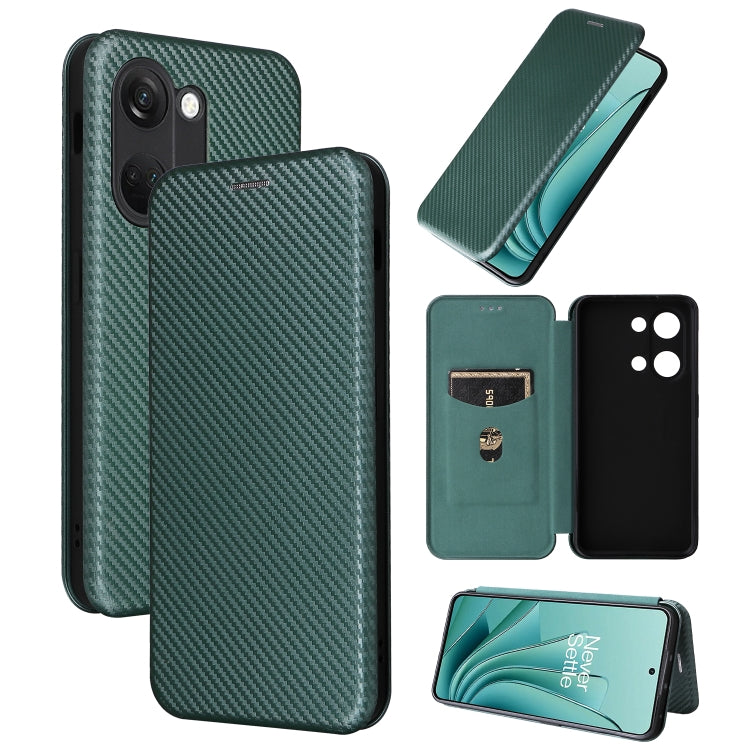 Carbon Fiber Texture Flip Leather Phone Case, For Realme C55, For OnePlus Ace 2V