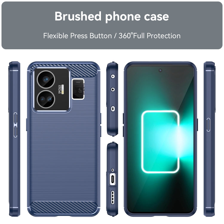 Brushed Texture Carbon Fiber TPU Phone Case, For Realme GT3, For Realme GT Neo 5, For Huawei P60