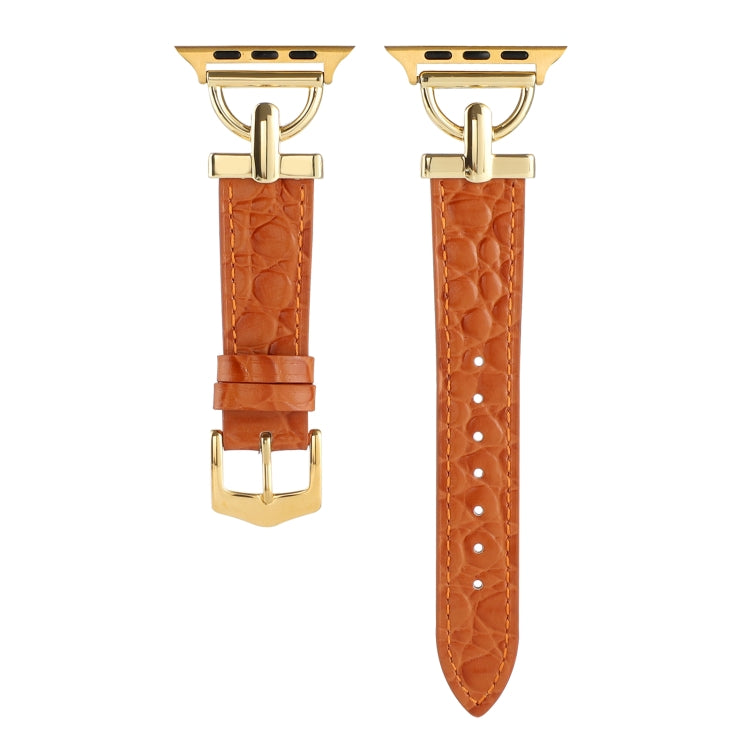 D-Buckle Cocodile Genuine Leather Watch Band, For Apple Watch Series 8&amp;7 45mm, For Apple Watch Series 8&amp;7 41mm