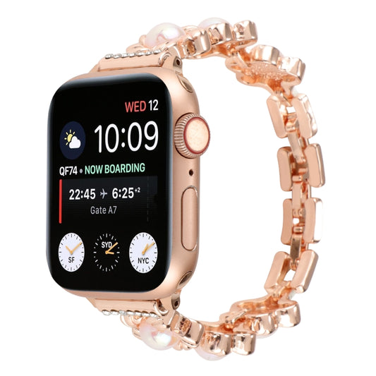 Flower Bracelet Metal Watch Band, For Apple Watch Series 8&7 45mm, For Apple Watch Series 8&7 41mm