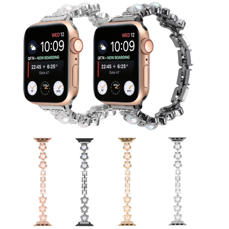 Flower Bracelet Metal Watch Band, For Apple Watch Series 8&amp;7 45mm, For Apple Watch Series 8&amp;7 41mm