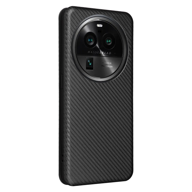 Carbon Fiber Texture Flip Leather Phone Case