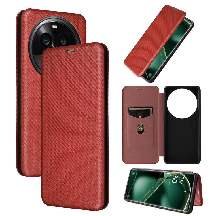 Carbon Fiber Texture Flip Leather Phone Case