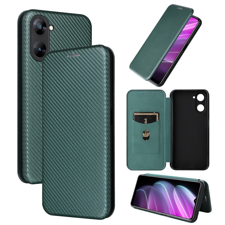 Carbon Fiber Texture Flip Leather Phone Case