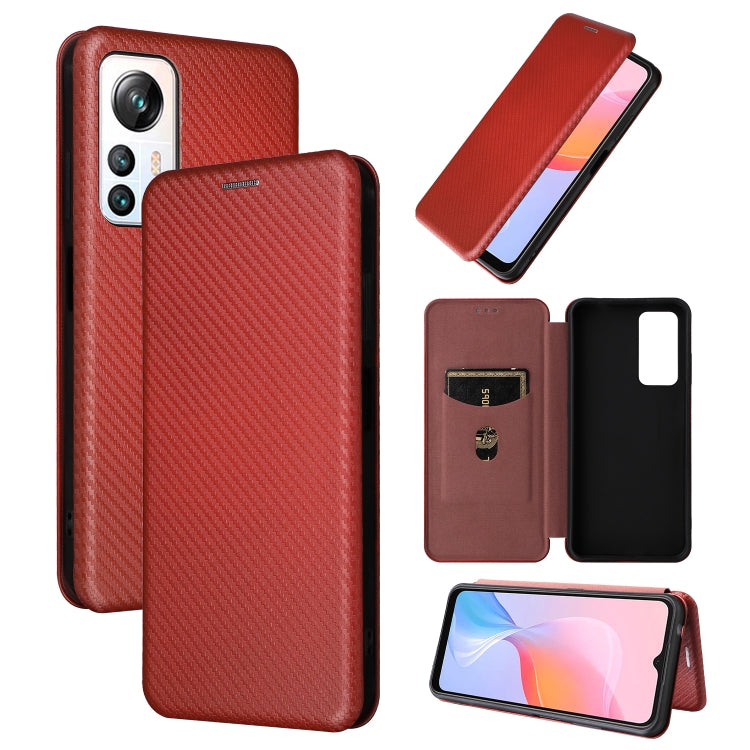 Carbon Fiber Texture Flip Leather Phone Case
