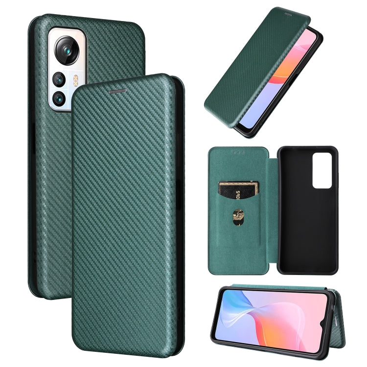 Carbon Fiber Texture Flip Leather Phone Case