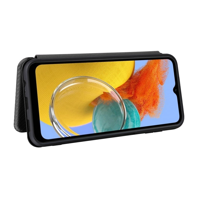 Carbon Fiber Texture Flip Leather Phone Case