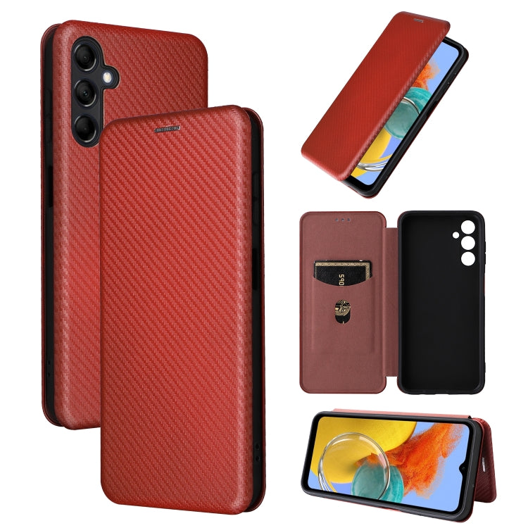 Carbon Fiber Texture Flip Leather Phone Case, For OPPO Find X6, For OPPO Find X6 Pro 5G, For Realme V30 / V30T, For Blackview A85, For Samsung Galaxy M14 5G Global