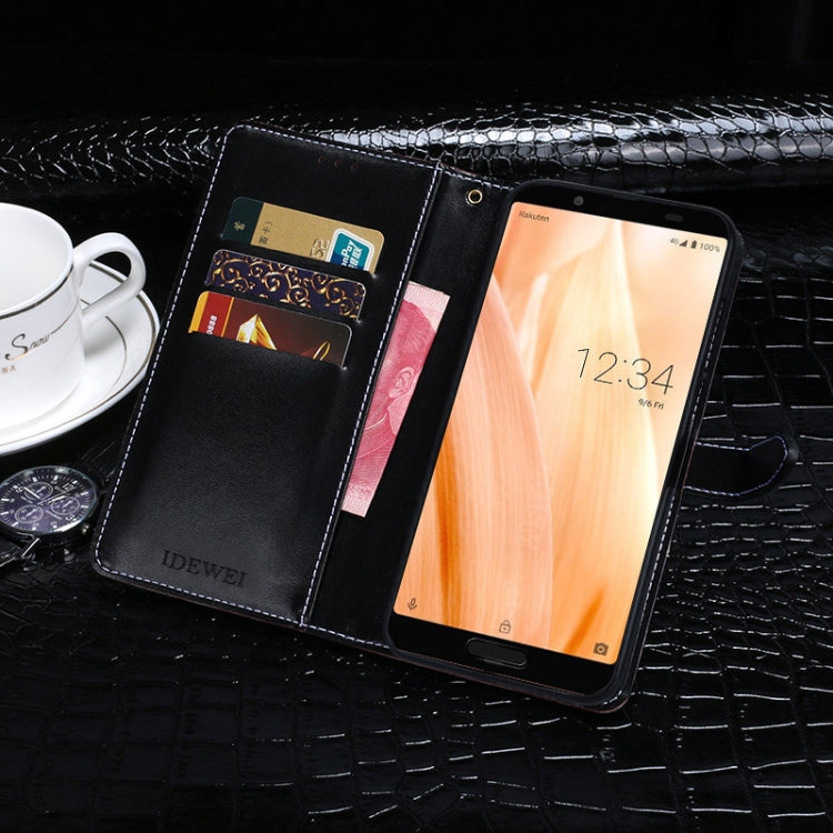 idewei Crocodile Texture Horizontal Flip Leather Case with Holder &amp; Card Slots &amp; Wallet