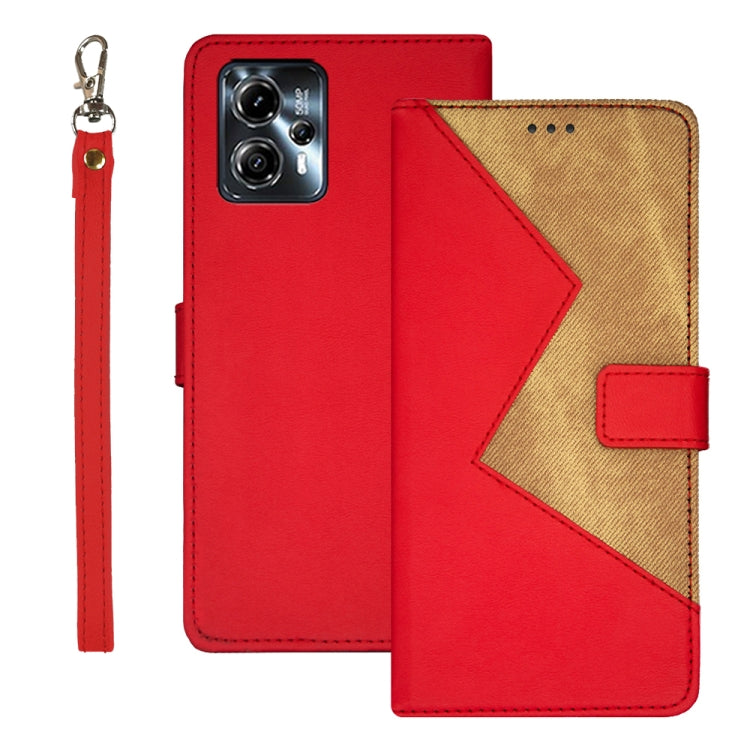 idewei Two-color Splicing Leather Phone Case, For T-Mobile REVVL 6 5G, For Motorola Moto G23/G13, For Motorola Moto G73