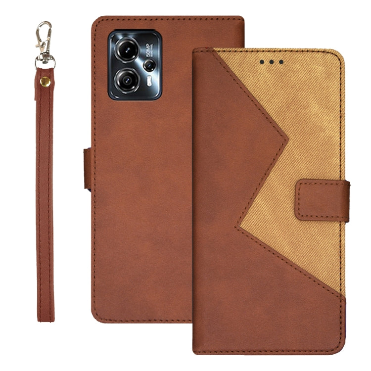 idewei Two-color Splicing Leather Phone Case, For T-Mobile REVVL 6 5G, For Motorola Moto G23/G13, For Motorola Moto G73, For OPPO A78 5G Global/A58x/A58 5G