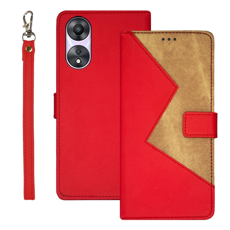 idewei Two-color Splicing Leather Phone Case, For OPPO A78 5G Global/A58x/A58 5G, For Realme C55 4G, For Realme GT3 5G Global/GT Neo 5 5G