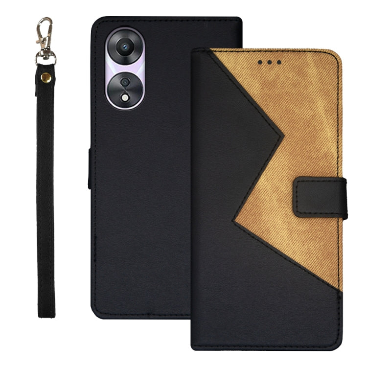 idewei Two-color Splicing Leather Phone Case, For T-Mobile REVVL 6 5G, For Motorola Moto G23/G13, For Motorola Moto G73, For OPPO A78 5G Global/A58x/A58 5G