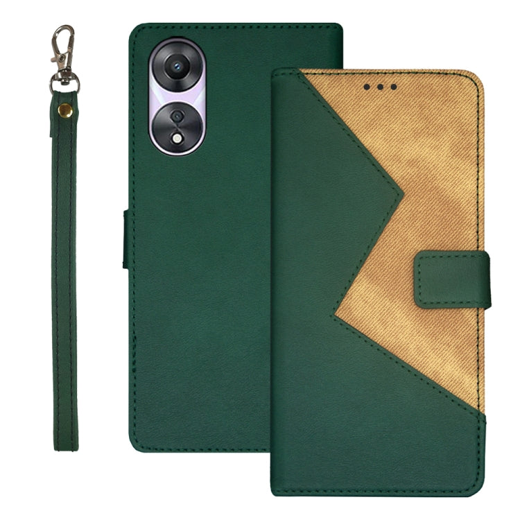 idewei Two-color Splicing Leather Phone Case, For OPPO A78 5G Global/A58x/A58 5G, For Realme C55 4G, For Realme GT3 5G Global/GT Neo 5 5G