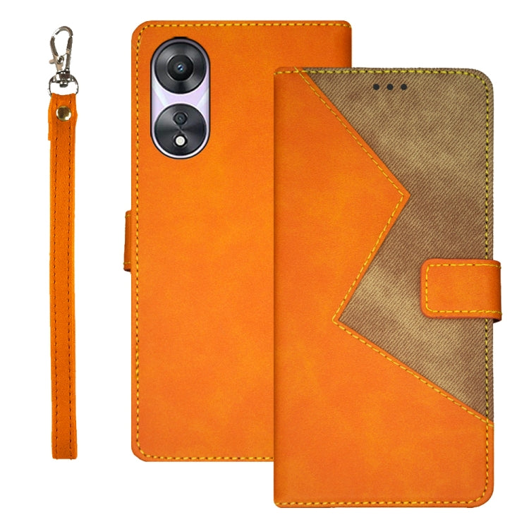 idewei Two-color Splicing Leather Phone Case, For OPPO A78 5G Global/A58x/A58 5G, For Realme C55 4G, For Realme GT3 5G Global/GT Neo 5 5G