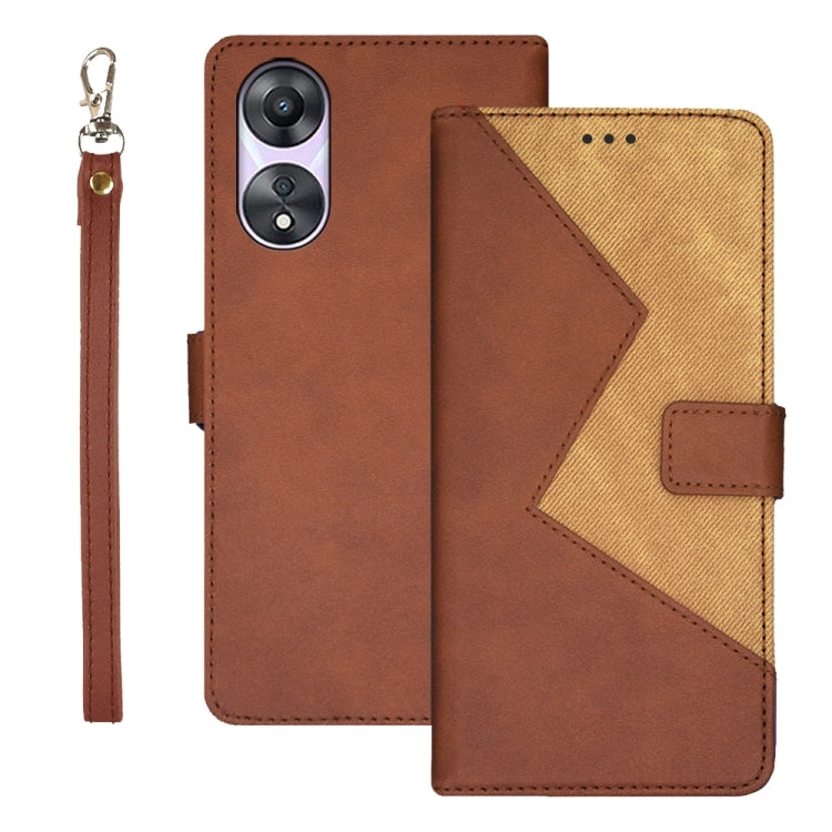 idewei Two-color Splicing Leather Phone Case, For OPPO A78 5G Global/A58x/A58 5G, For Realme C55 4G, For Realme GT3 5G Global/GT Neo 5 5G