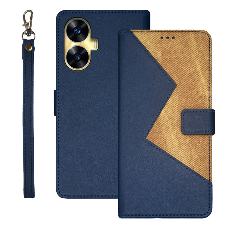 idewei Two-color Splicing Leather Phone Case, For OPPO A78 5G Global/A58x/A58 5G, For Realme C55 4G, For Realme GT3 5G Global/GT Neo 5 5G
