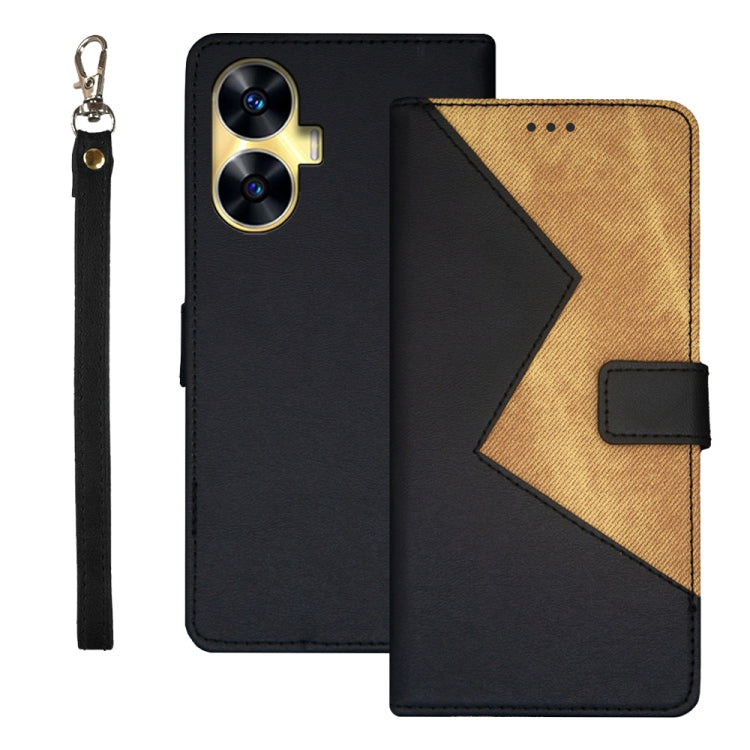idewei Two-color Splicing Leather Phone Case, For OPPO A78 5G Global/A58x/A58 5G, For Realme C55 4G, For Realme GT3 5G Global/GT Neo 5 5G