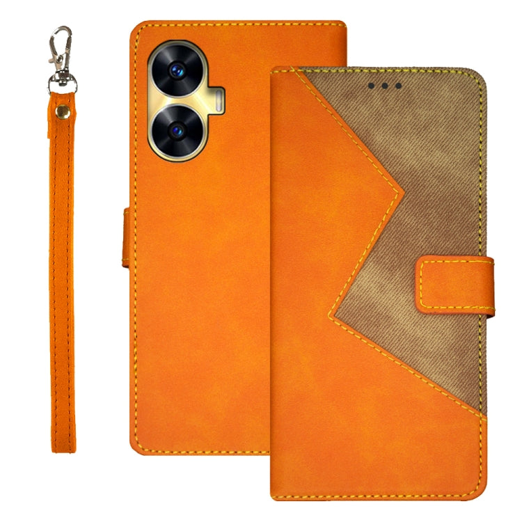 idewei Two-color Splicing Leather Phone Case, For OPPO A78 5G Global/A58x/A58 5G, For Realme C55 4G, For Realme GT3 5G Global/GT Neo 5 5G