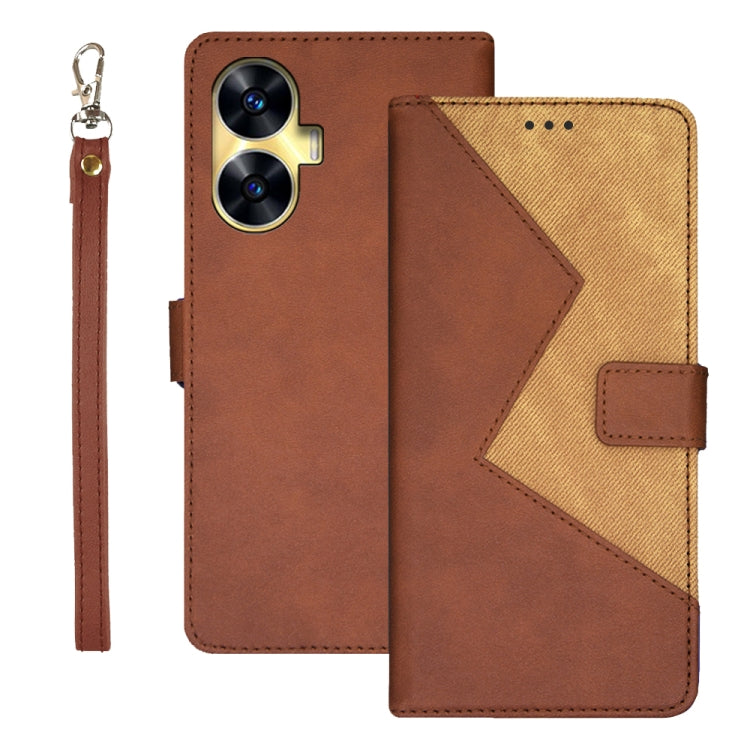 idewei Two-color Splicing Leather Phone Case, For OPPO A78 5G Global/A58x/A58 5G, For Realme C55 4G, For Realme GT3 5G Global/GT Neo 5 5G