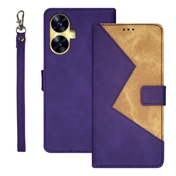 idewei Two-color Splicing Leather Phone Case, For OPPO A78 5G Global/A58x/A58 5G, For Realme C55 4G, For Realme GT3 5G Global/GT Neo 5 5G