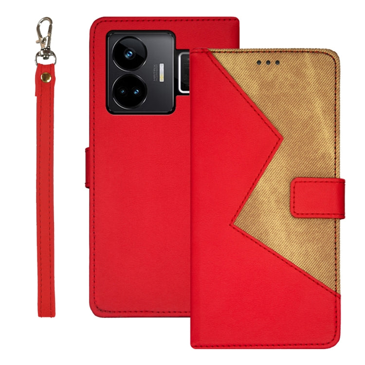idewei Two-color Splicing Leather Phone Case, For OPPO A78 5G Global/A58x/A58 5G, For Realme C55 4G, For Realme GT3 5G Global/GT Neo 5 5G