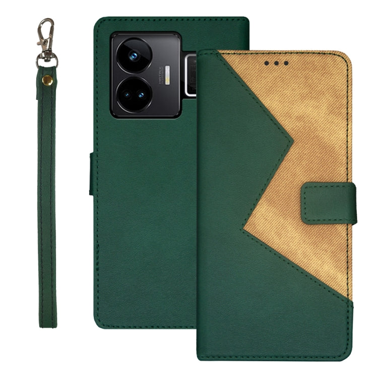 idewei Two-color Splicing Leather Phone Case, For OPPO A78 5G Global/A58x/A58 5G, For Realme C55 4G, For Realme GT3 5G Global/GT Neo 5 5G