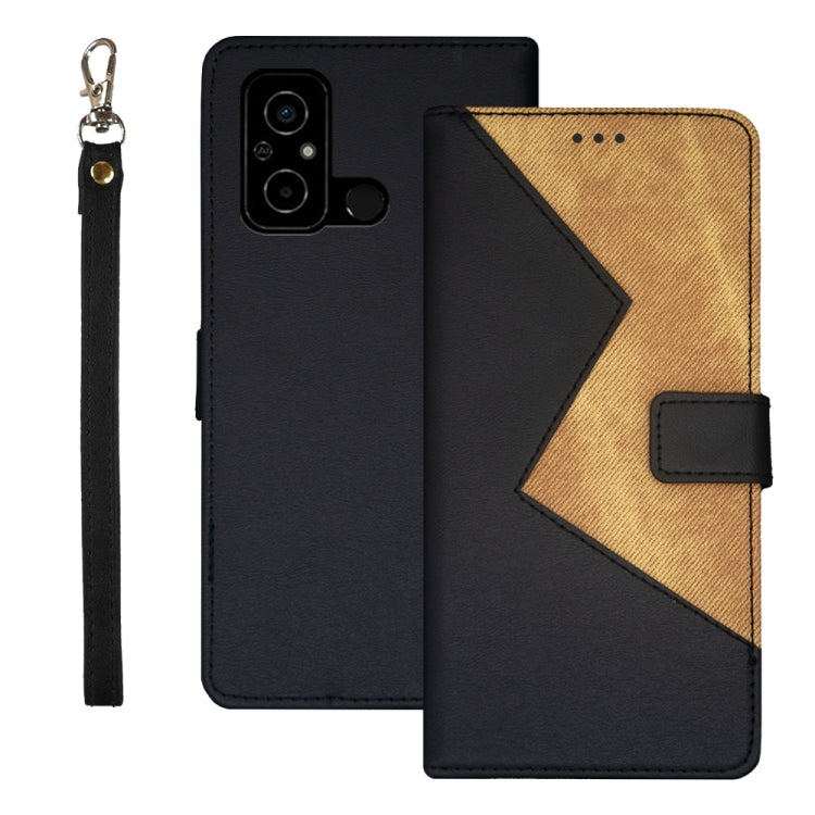 idewei Two-color Splicing Leather Phone Case, For Xiaomi Poco C55/Redmi 12C/Redmi 11A