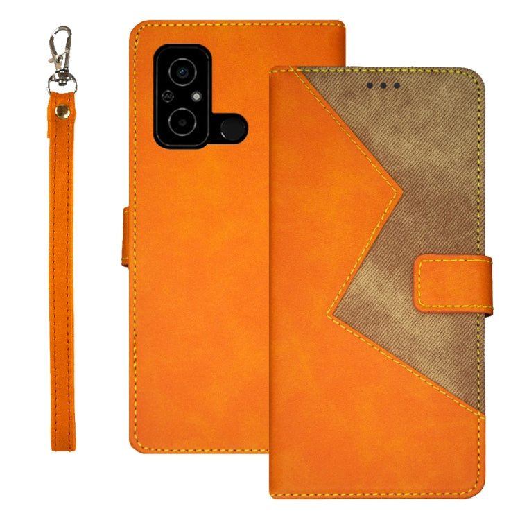 idewei Two-color Splicing Leather Phone Case, For Xiaomi Poco C55/Redmi 12C/Redmi 11A