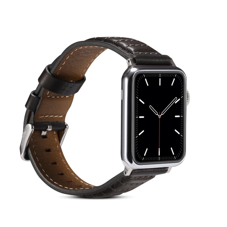 Oil Wax Genuine Leather Watch Band, For Apple Watch Ultra 49mm / Series 8&7 45mm / SE 2&6&SE&5&4 44mm / 3&2&1 42mm, For Apple Watch Series 8&7 41mm / SE 2&6&SE&5&4 40mm / 3&2&1 38mm