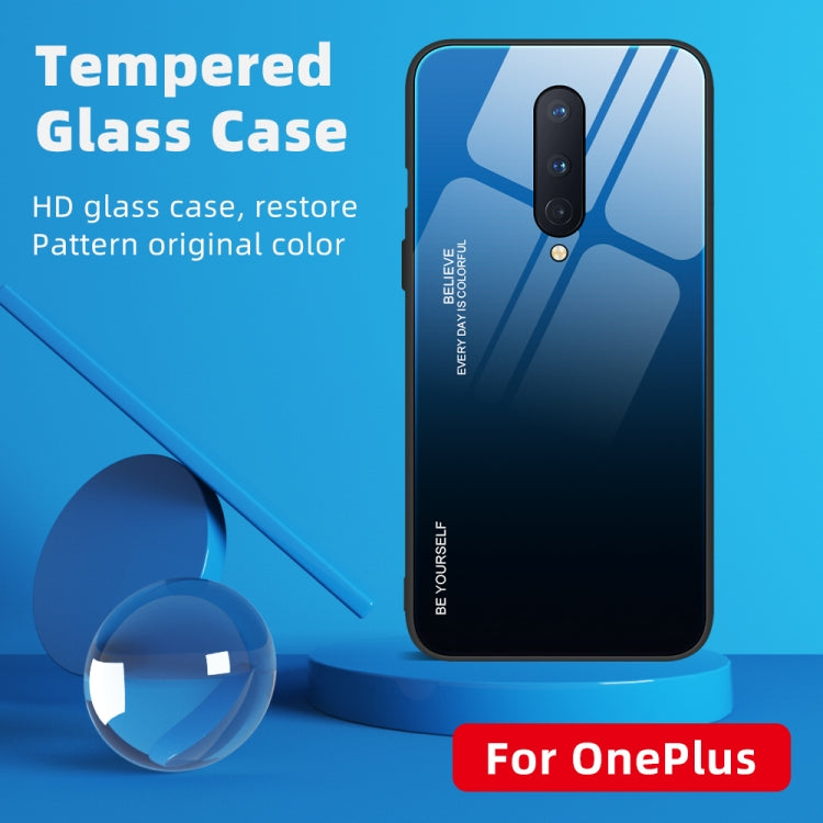 Gradient Color Glass Case, For OnePlus 8, For Vivo Y83