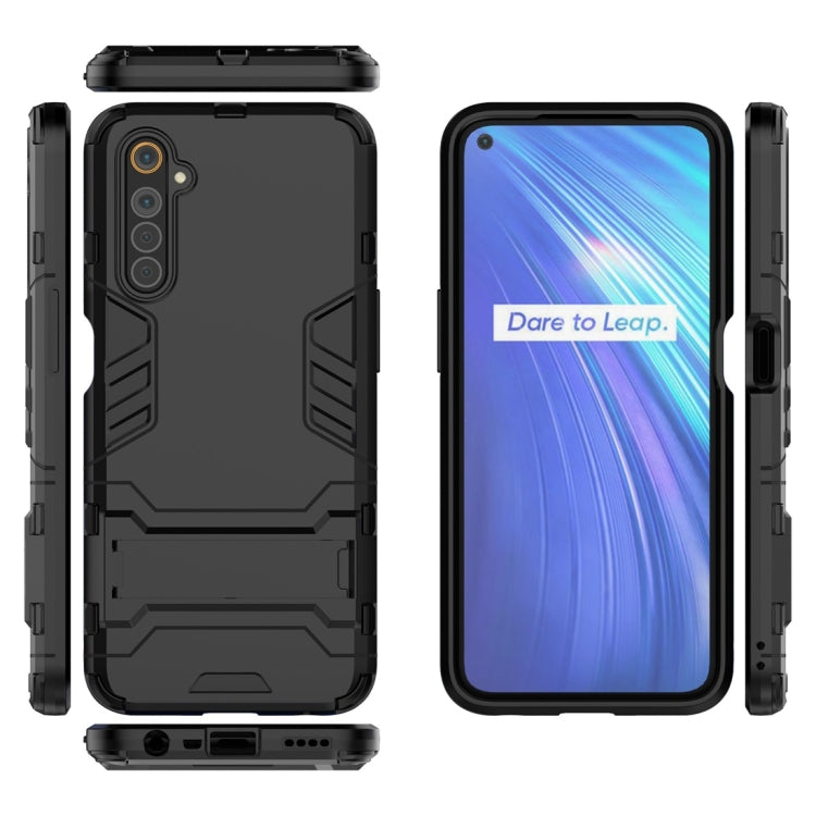 PC + TPU Shockproof Protective Case with Invisible Holder, For OPPO Realme 6, For Huawei Honor Play 4T