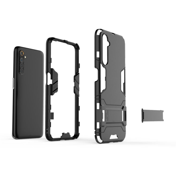 PC + TPU Shockproof Protective Case with Invisible Holder, For OPPO Realme 6, For Huawei Honor Play 4T