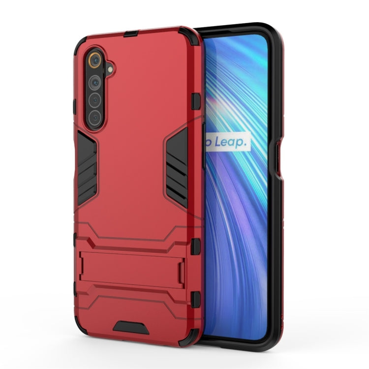 PC + TPU Shockproof Protective Case with Invisible Holder, For OPPO Realme 6, For Huawei Honor Play 4T