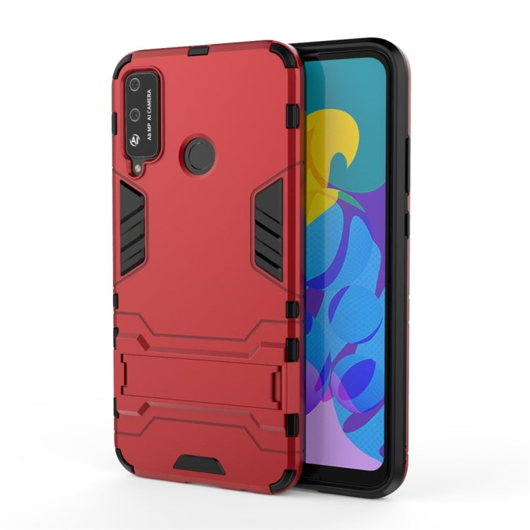 PC + TPU Shockproof Protective Case with Invisible Holder, For OPPO Realme 6, For Huawei Honor Play 4T