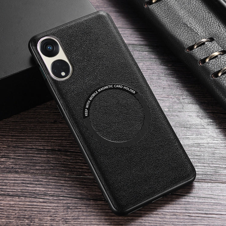 Cloth Texture PU MagSafe Magnetic Phone Case, For OPPO Reno8 T 5G, For Sony Xperia 1 IV