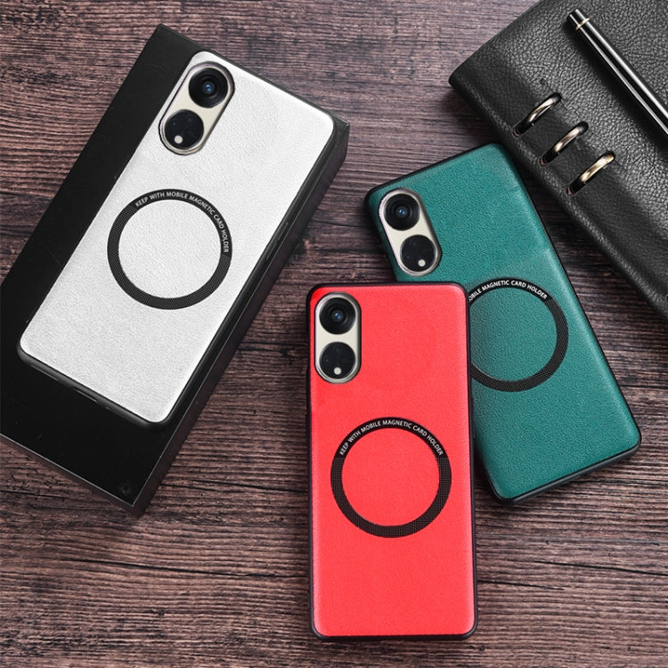 Cloth Texture PU MagSafe Magnetic Phone Case, For OPPO Reno8 T 5G, For Sony Xperia 1 IV