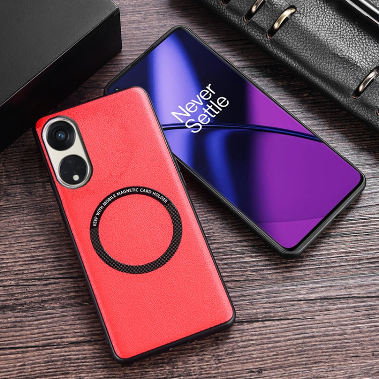 Cloth Texture PU MagSafe Magnetic Phone Case, For OPPO Reno8 T 5G, For Sony Xperia 1 IV