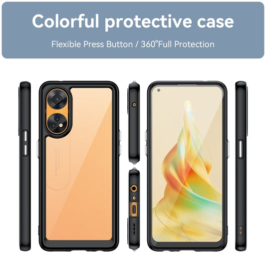 Colorful Series Acrylic + TPU Phone Case, For OPPO Reno8 T 4G