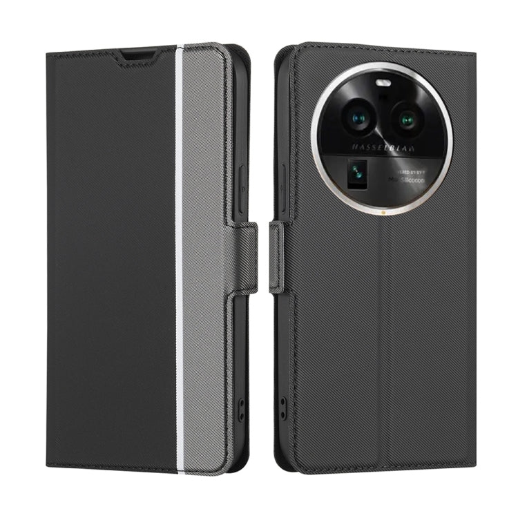 Twill Texture Side Buckle Leather Phone Case