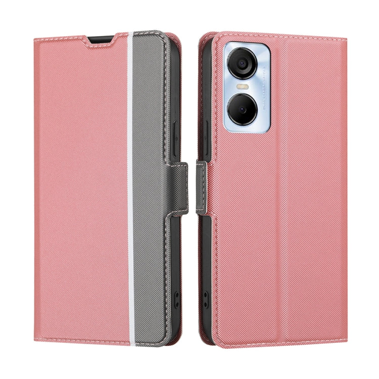 Twill Texture Side Buckle Leather Phone Case